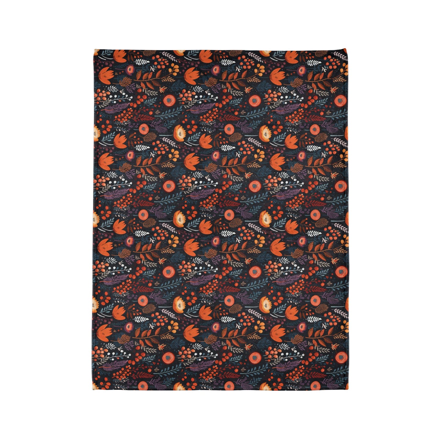 Autumn Bloom Soft Minky Blanket''