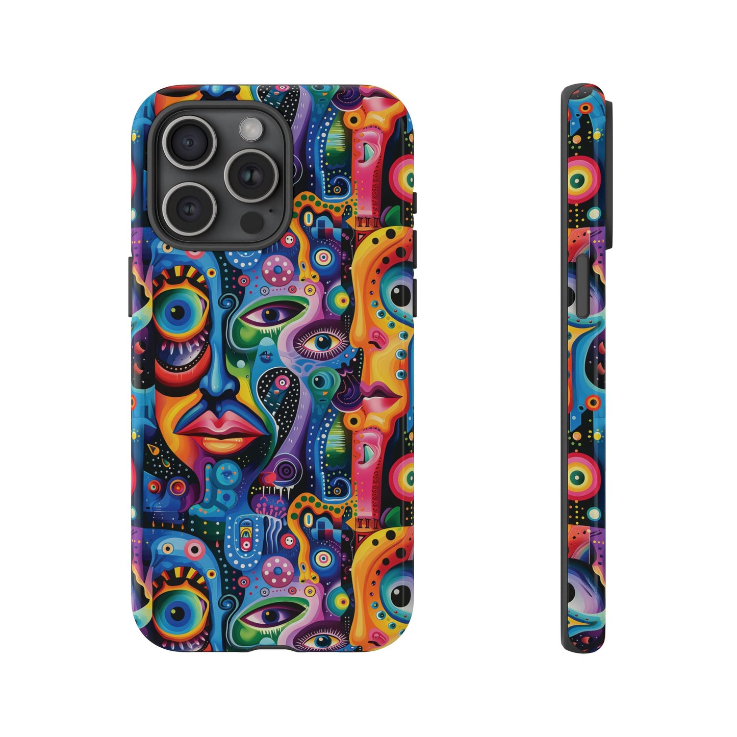 Psychedelic Visions Colorful Art iPhone Case - Tough Cases with Vibrant Abstract Design