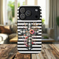 Grace in Bloom Tough Magnetic iPhone Case with Floral Cross Design, Boho iPhone Cover, Striped iPhone Case, Unique Religious Gift, Trendy Cell iPhone Accessory.