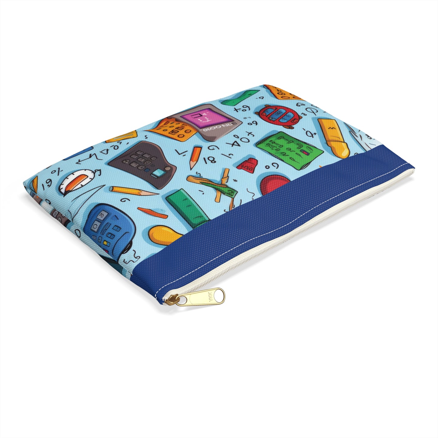 Blue Academic Adventures Accessory Pouch