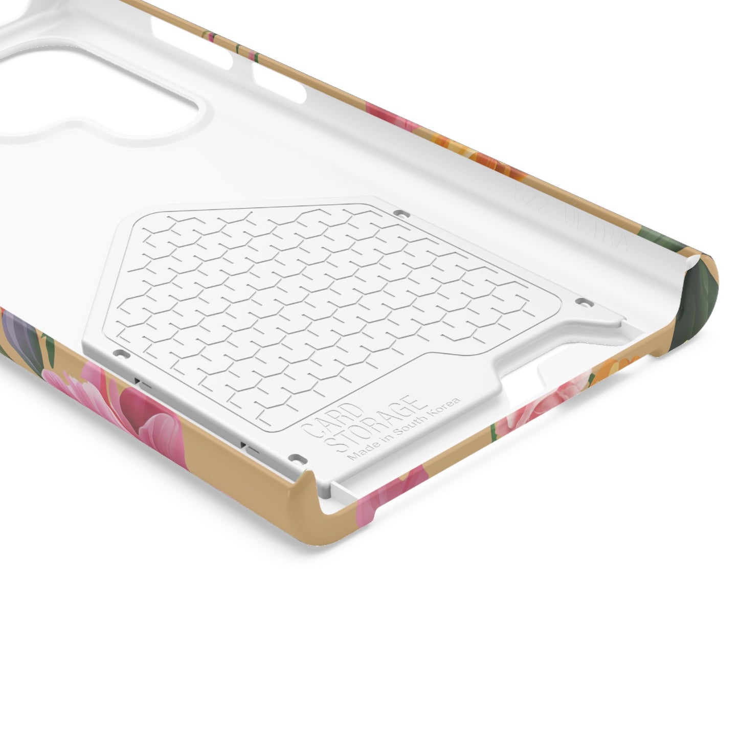 Floral Bible Verse Phone Case with Card Holder — "Let Your Light Shine" (Matthew 5:16)