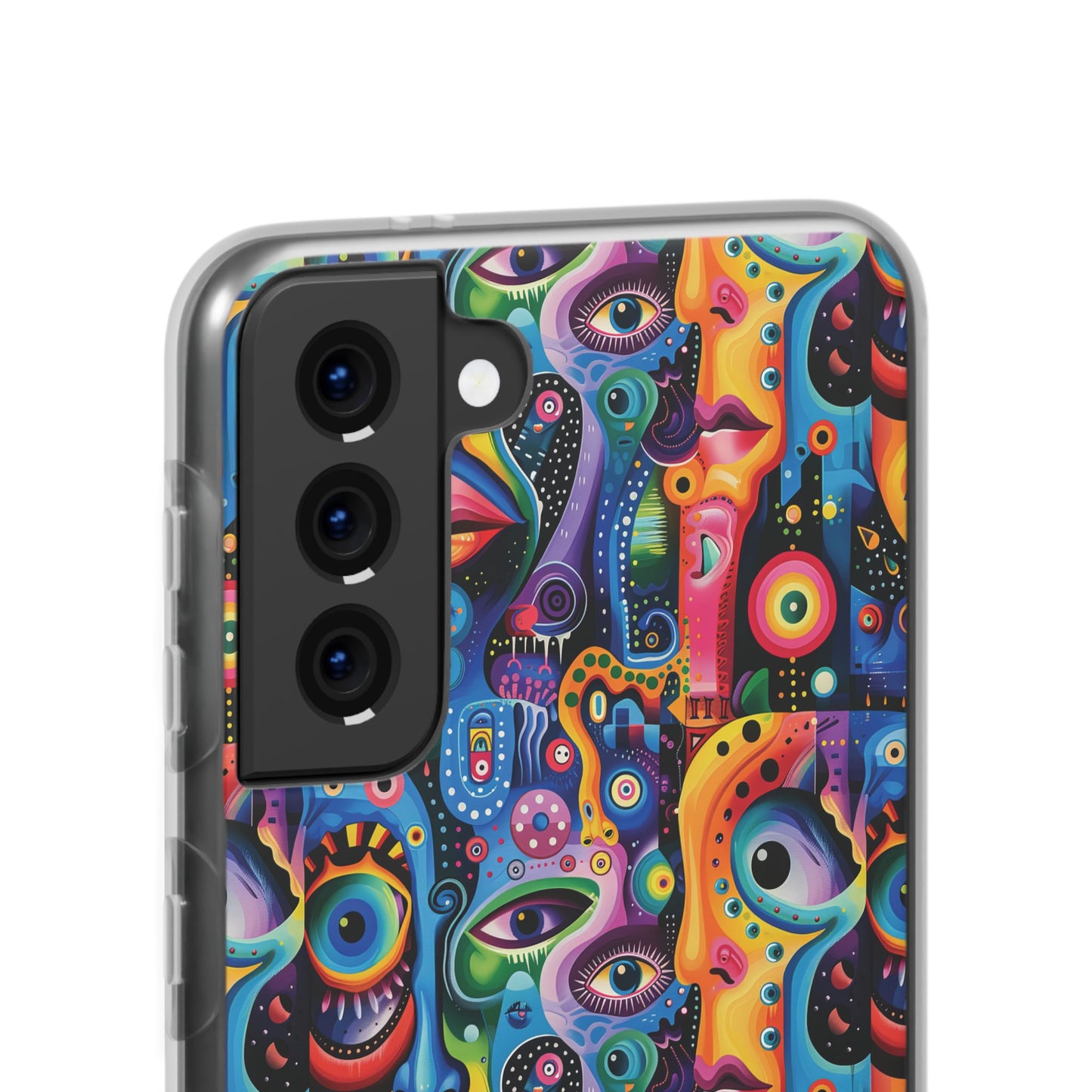 Psychedelic Visions Flexi iPhone and Samsung Case - Colorful Abstract Design.