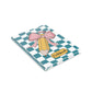 Teal Checkered Charm Hardcover Notebook with Puffy Covers (PY)