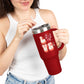 LOVE Coquette  40oz Travel Mug, Coquette Tumbler, Gift for Her.