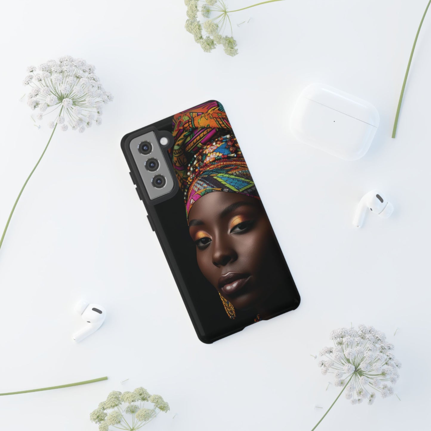 Regal Reflections: African Majesty Tough Google Pixel, iPhone and Samsung Cases.