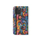 Psychedelic Visions Vibrant Art Flip iPhone and Samsung Phone Case - Colorful Faces Design for Phone Protection