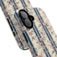 Victorian Rose Stripe iPhone Case, Tough Magnetic Cases for Stylish Protection, Flower Pattern iPhone Cover, Trendy Gift Idea for Her