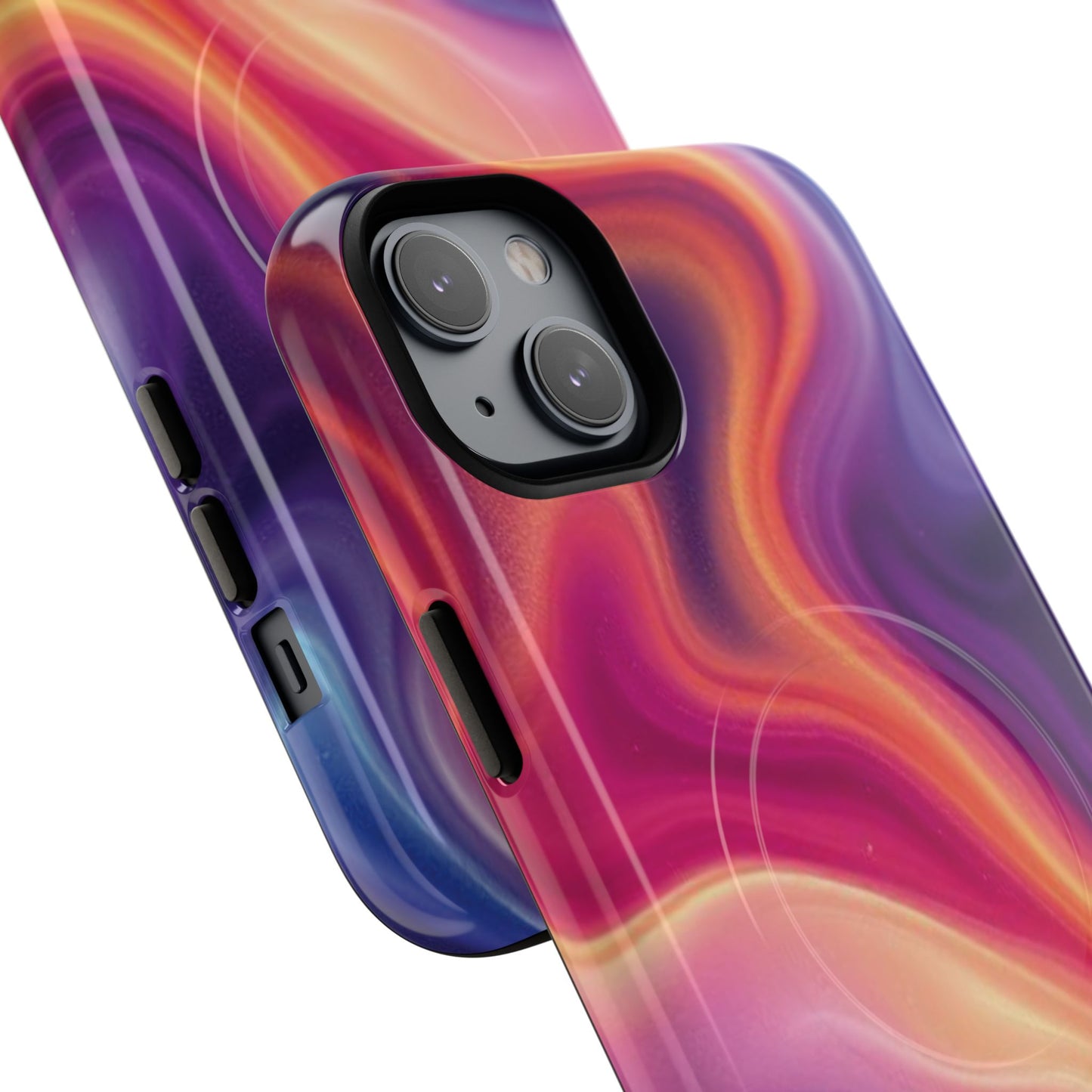 Cosmic Lava Flow Colorful Abstract iPhone Case , Tough Magnetic Protection, Stylish Accessories, Gift for Tech iPhone Lovers, Vibrant Mobile Covers