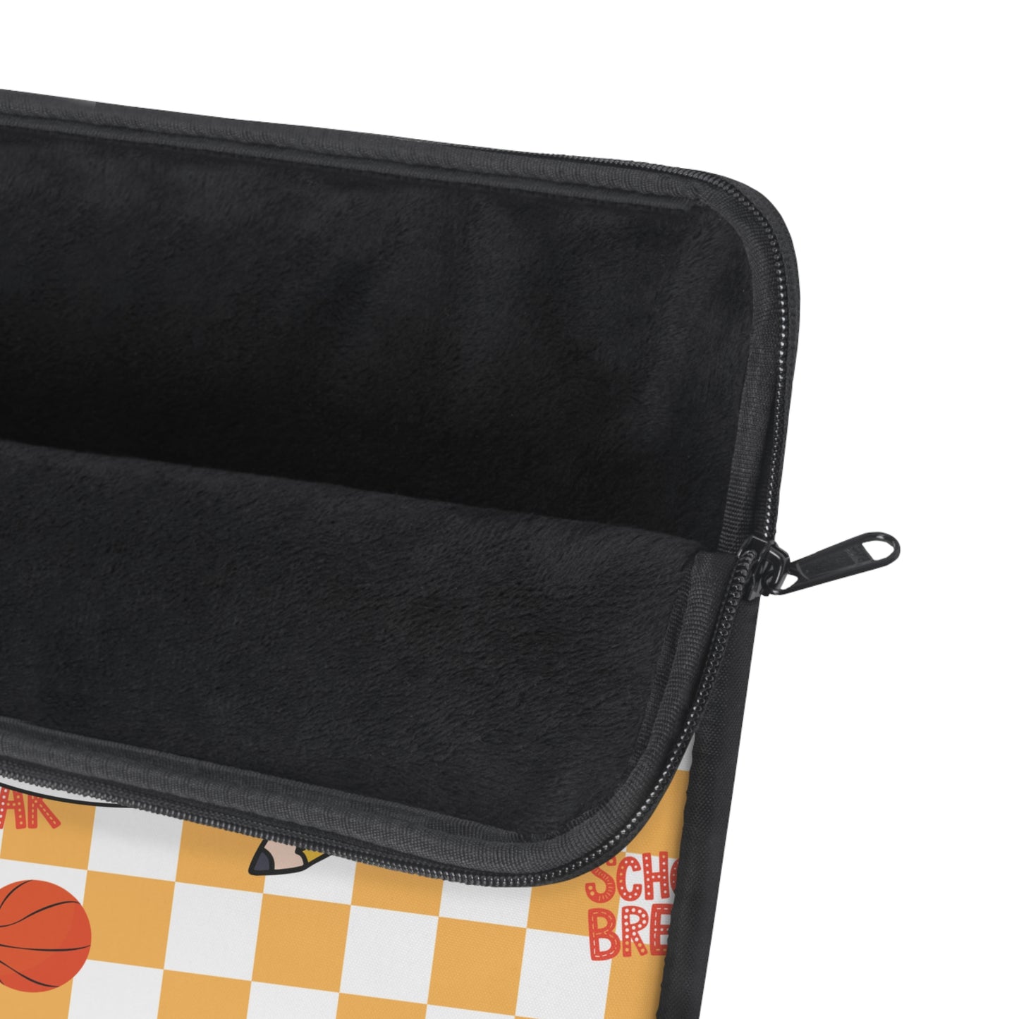 Personalized Orange Schoolyard Chic Laptop Sleeve with Composition Book Inspired Design, Educational Gift for Teachers, Classroom Organization, Back to School, Unique Teacher Accessory