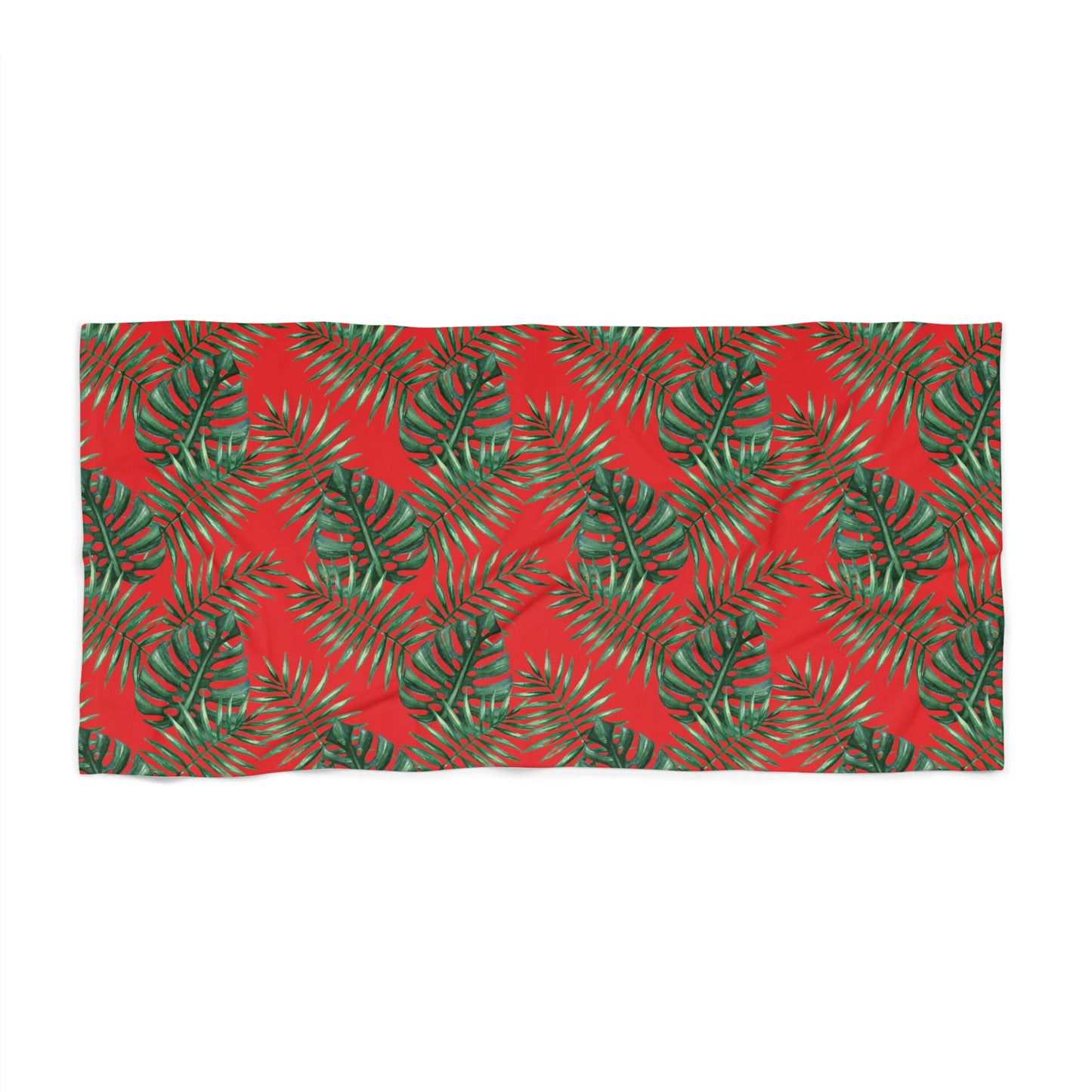 Tropical Bliss Red Beach Towel