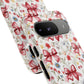 Personalized Rosette Coquette Phone Case - Custom Name/Message 'I Am Stronger Than The Storm' Floral Bow Protective Case