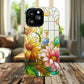 Floral Stained Glass Reverie Tough iPhone Magnetic Case, iPhone Cover, Protective Case, Flower Design, Gift for Her, Nature Lover
