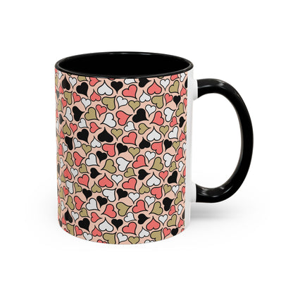 Colorful Heart Pattern Coffee Mug - Perfect Gift for Love & Friendship