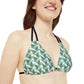 White Tropical Bliss Strappy Triangle Bikini Top (AOP)- (PY)