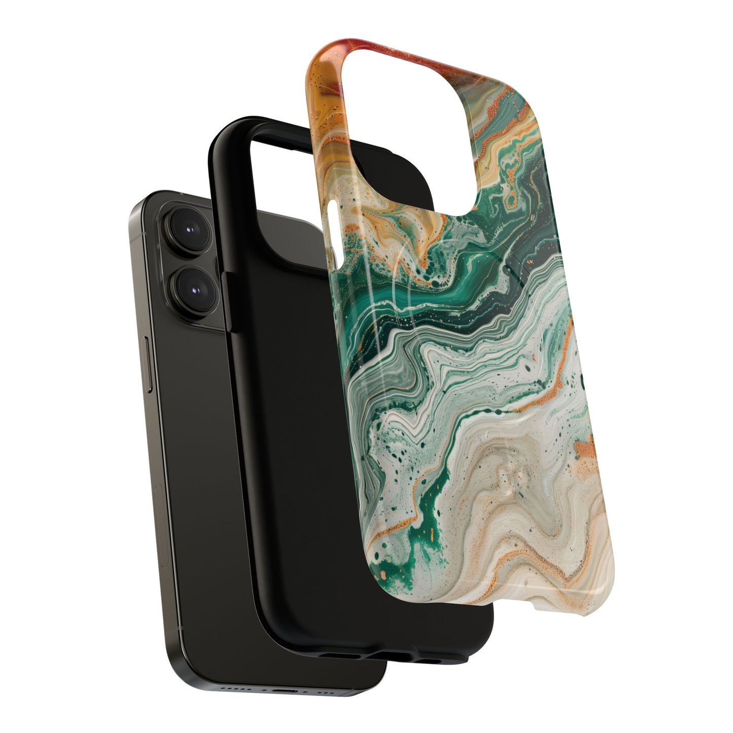Stylish Tough Acrylic Magnetic iPhone Cases for Everyday Protection, Marble Design, Unique Gifts for Tech Lovers, Holiday Essentials