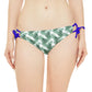 White Tropical Bliss Loop Tie Side Bikini Bottom (AOP)