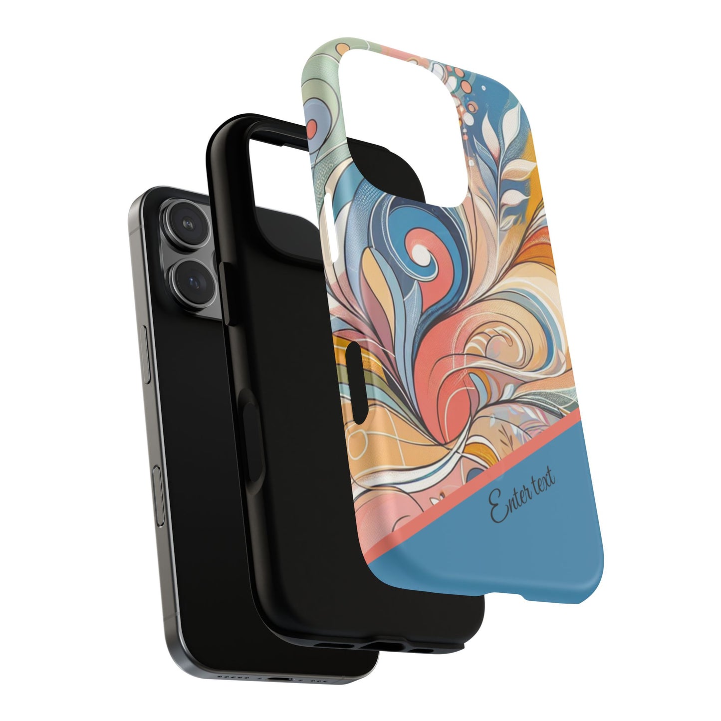 Personalized Sunset Garden Whirl Tough iPhone Magnetic Case for iPhone, Artistic Phone Cover, Durable Protection, Gifts for Her, Unique Style