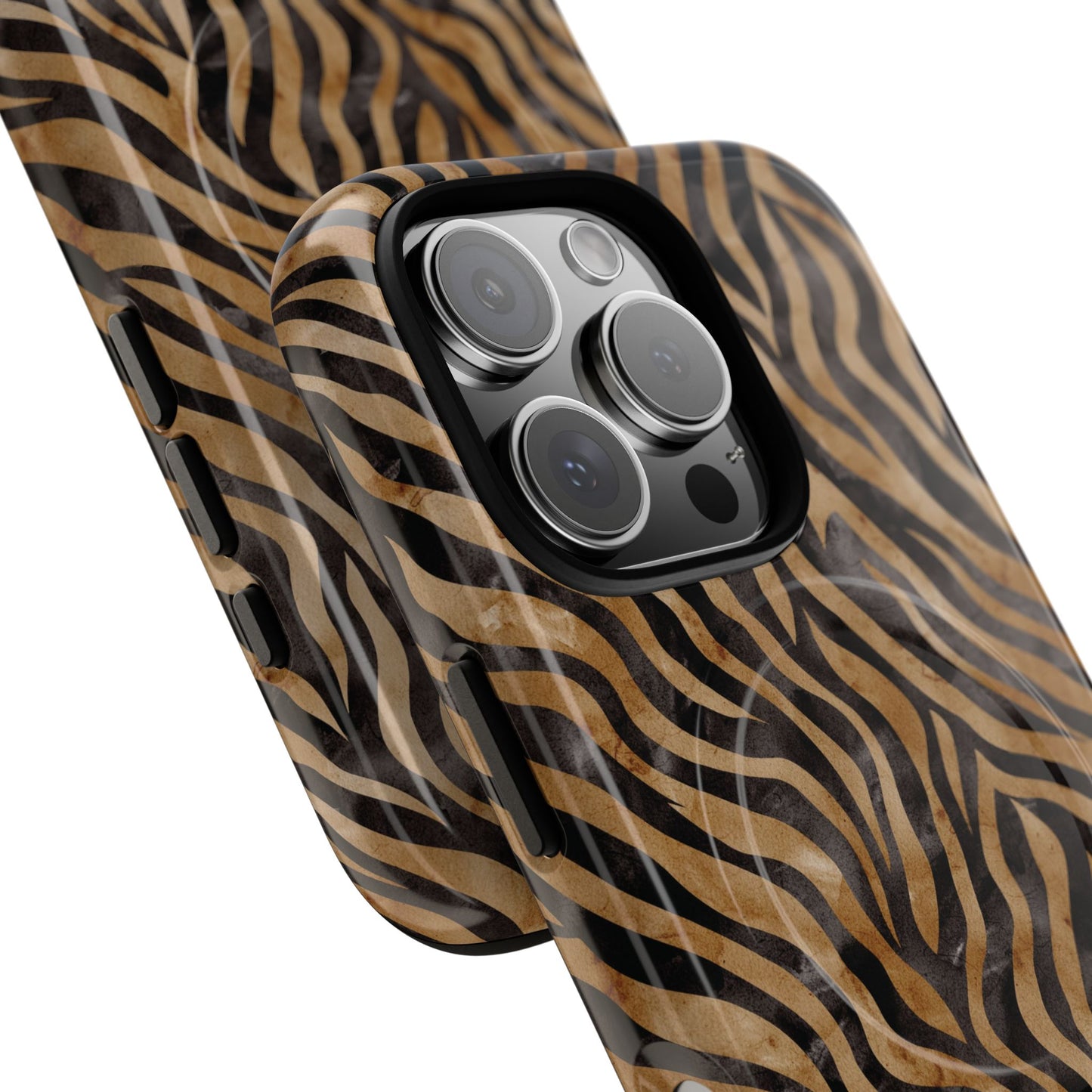 Tough Magnetic iPhone Case with Zebra Print, Stylish Protection for iPhones, Unique iPhone Accessory, Gift for Animal Lovers]