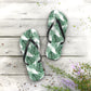 White Tropical Bliss Flip Flops