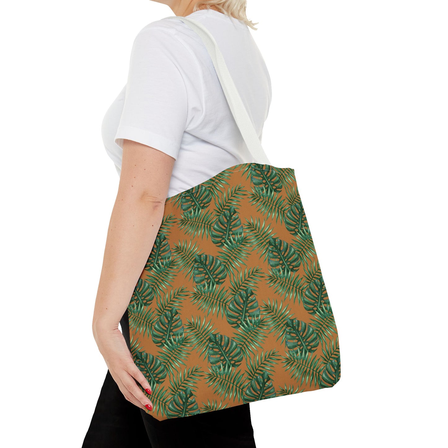 Brown Tropical Bliss Tote Bag