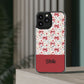 Personalized Rosette Coquette Floral Bow Clear iPhone, Samsung Cases — Custom Name Phone Cover
