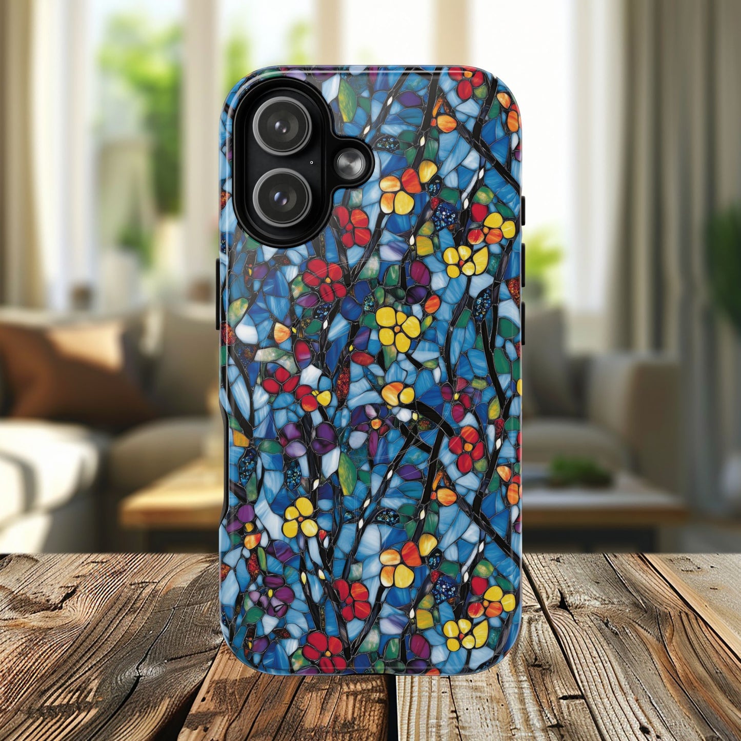 Colorful Floral Phone Case, Tough Magnetic Phone Cover, Durable Tech Accessory, Unique Gift for Her, Vibrant Smartphone Case