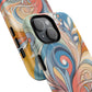 Personalized Sunset Garden Whirl Tough iPhone Magnetic Case for iPhone, Artistic Phone Cover, Durable Protection, Gifts for Her, Unique Style