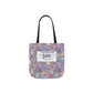 Personalized Purple Doodle Daydream Composition Book Inspired Canvas Tote Bag with Colorful Straps, Cute School Bag, Eco-Friendly Tote, Back to School Shopping Bag, Teacher Gift Idea