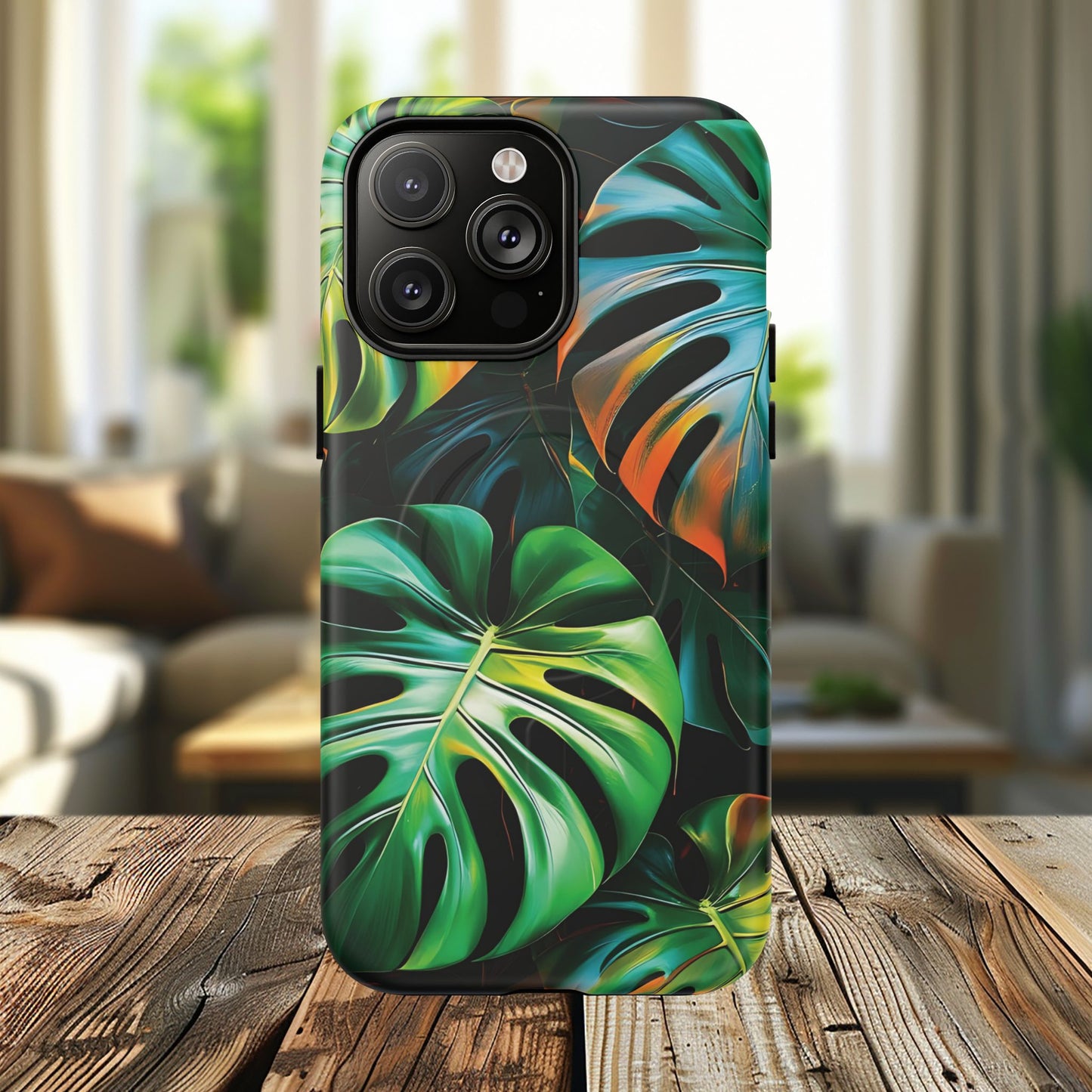 Tropical Leaf Phone Case | Tough Magnetic Cases, iPhone Accessories, Gift for Him/Her, Phone Protection, Summer Style, Trendy Design