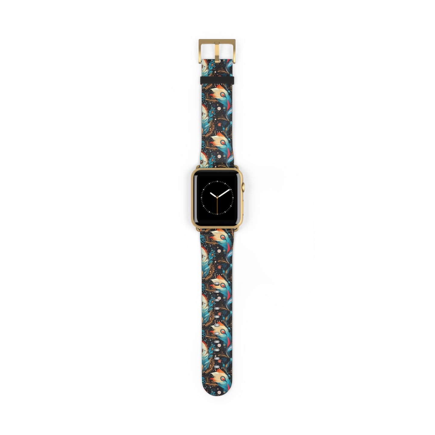 Ethereal Feathers Colorful Design Watch Band - Perfect Gift for Art Lovers,