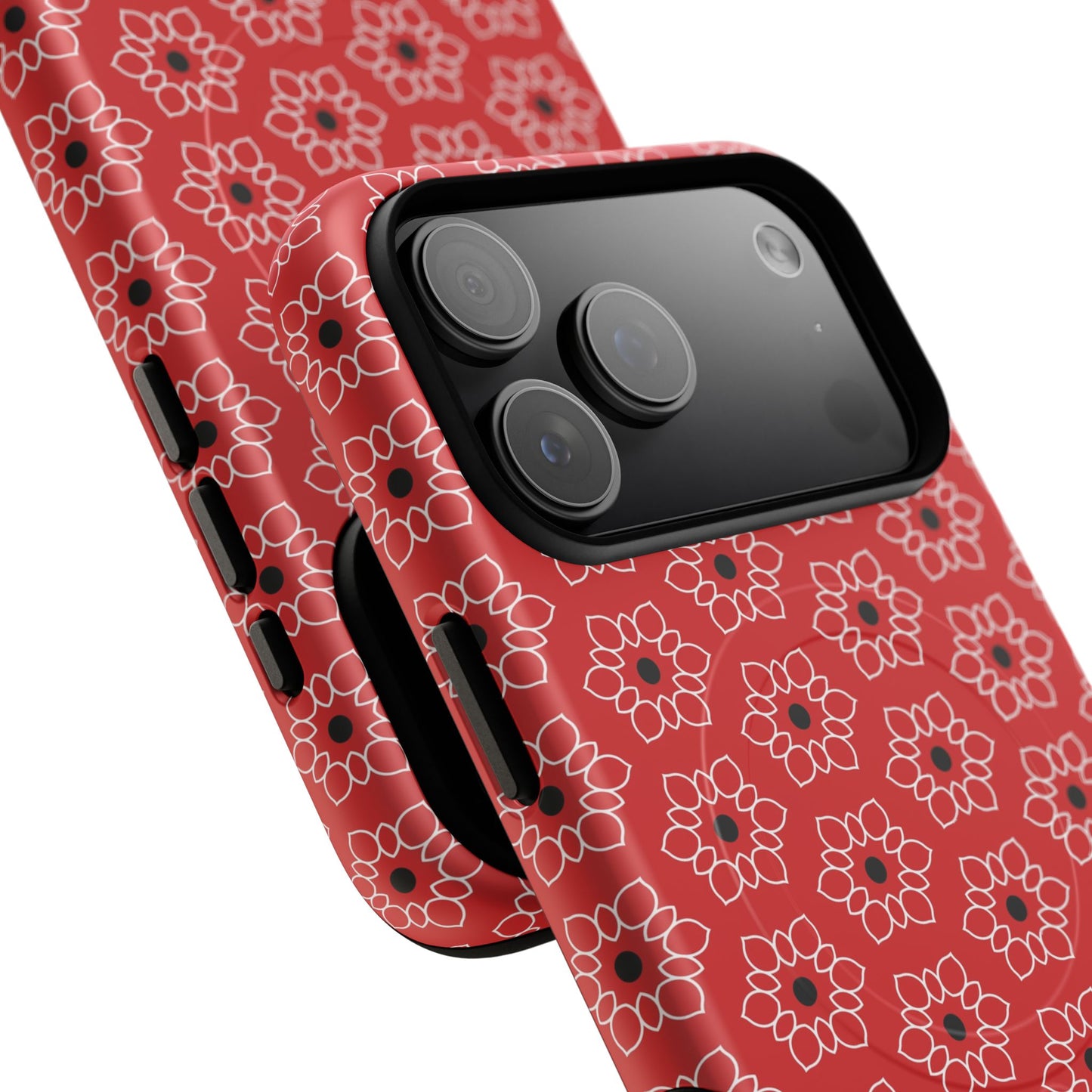 Stylish Geometric Magnetic iPhone Cases, Floral iPhone Cover, Durable Smartphone Cases, Trendy Accessories, Gift for Her