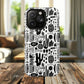Abstract Monochrome Tough Magnetic iPhone Cases, Stylish Phone Cover, Durable Phone Protector, Modern Tech Accessories, Unique Gift Ideas