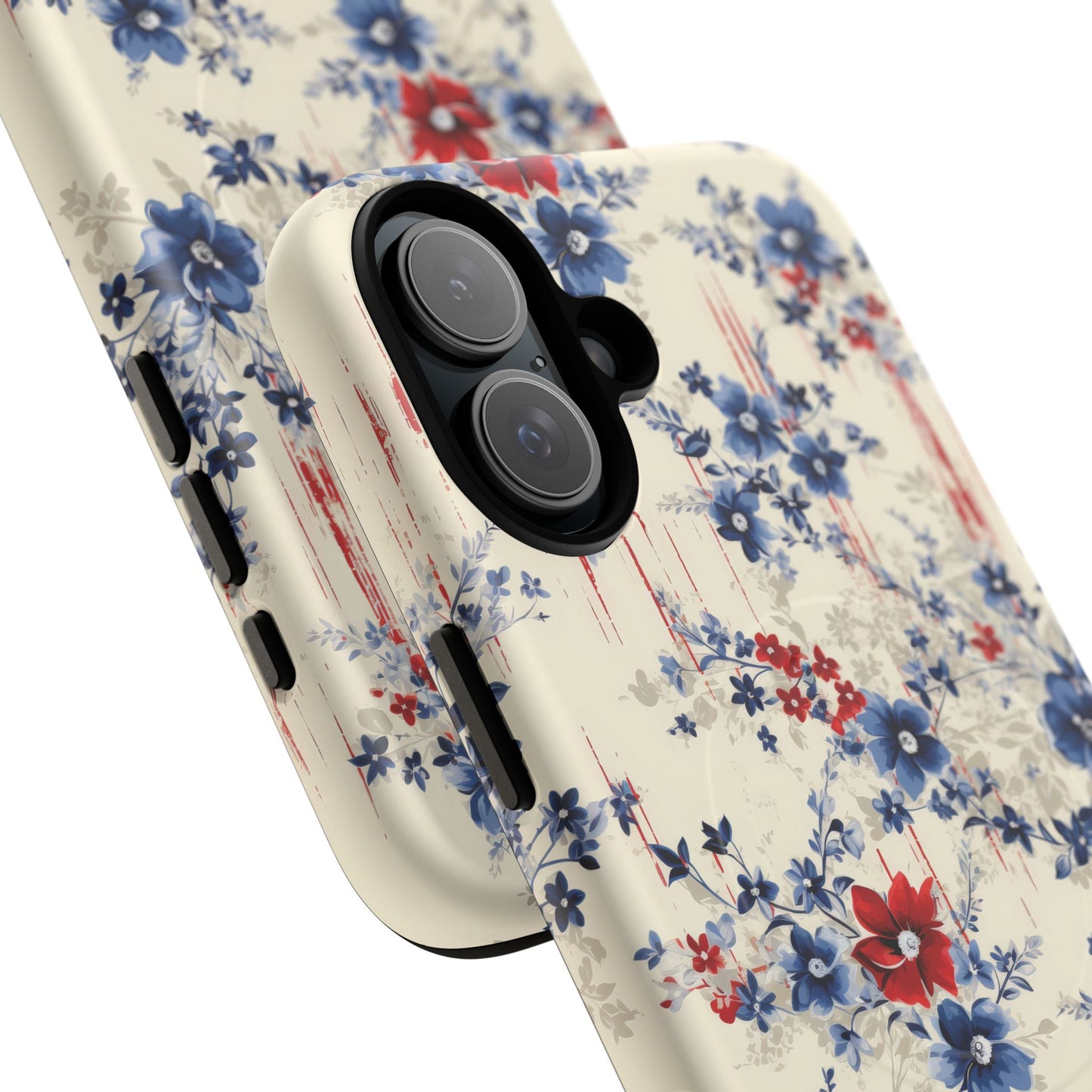 Americana Blossom Drift Tough Magnetic iPhone Case - Durable, Chic, Personalized for Floral Lovers, Gift for Her, Spring Style, iPhone Accessories