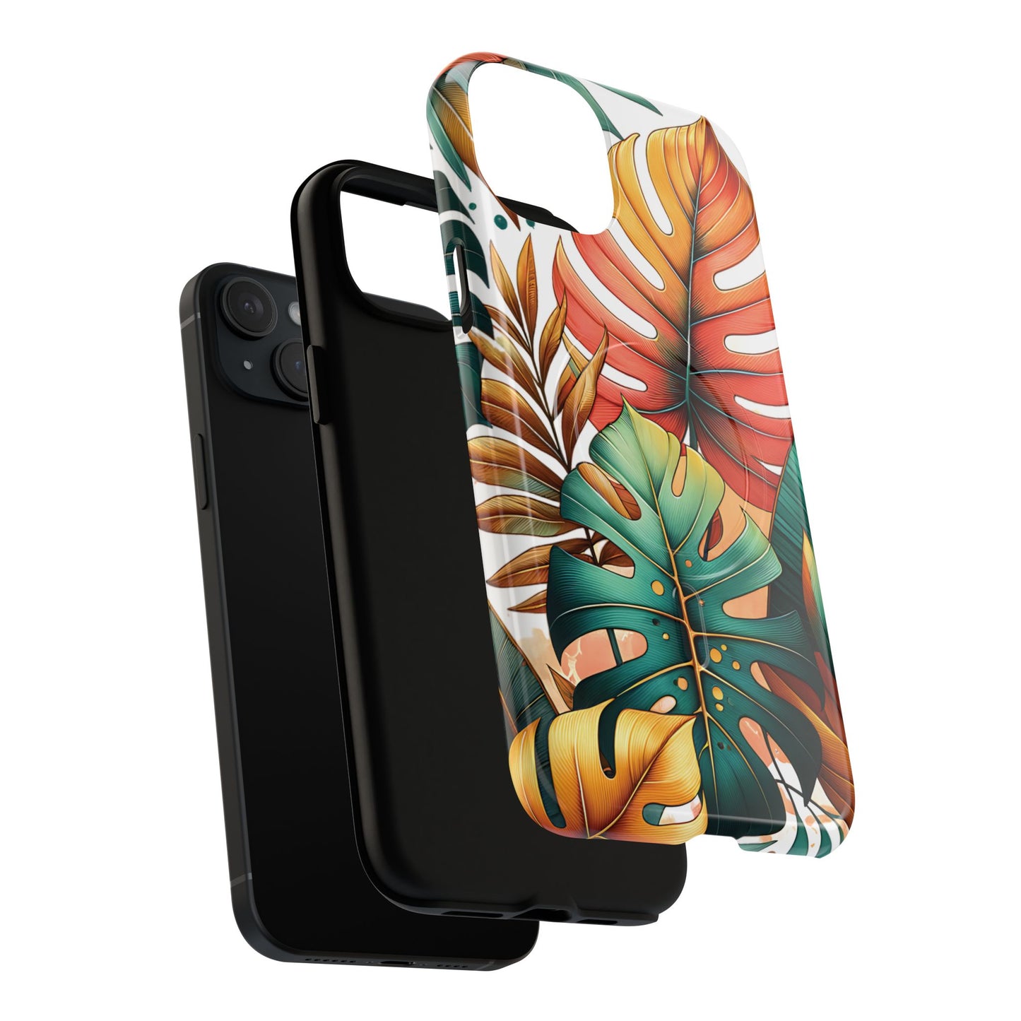 Tropical Monstera Leaf Phone Case - Stylish Tough Magnetic Cases, Floral Protection, Summer Vibe, Gift for Nature Lovers, Trendy Mobile Accessories