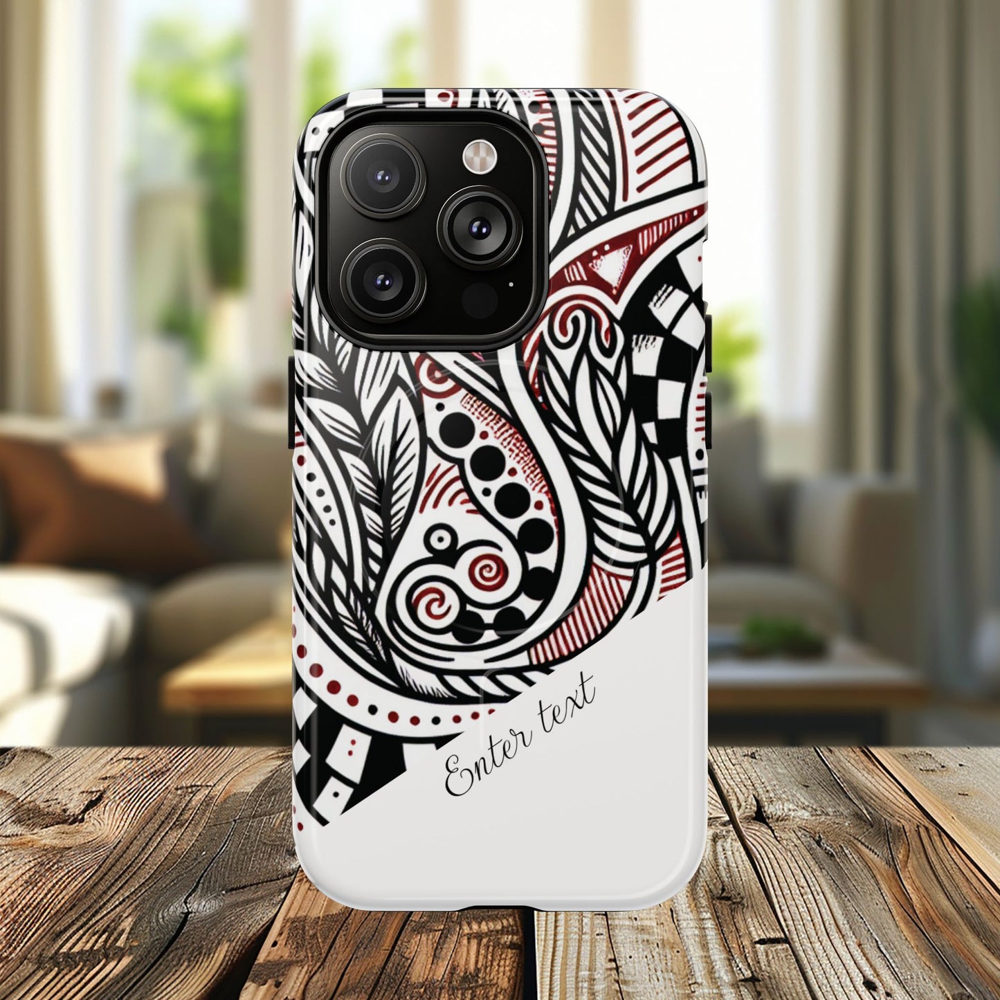 InkWhirl Fusion Stylish Tough Magnetic iPhone Case,  Unique Design, Gift for Him/Her, Trendy Accessory, Artist Collaboration, Durable Protection,Magsafe iPhone case