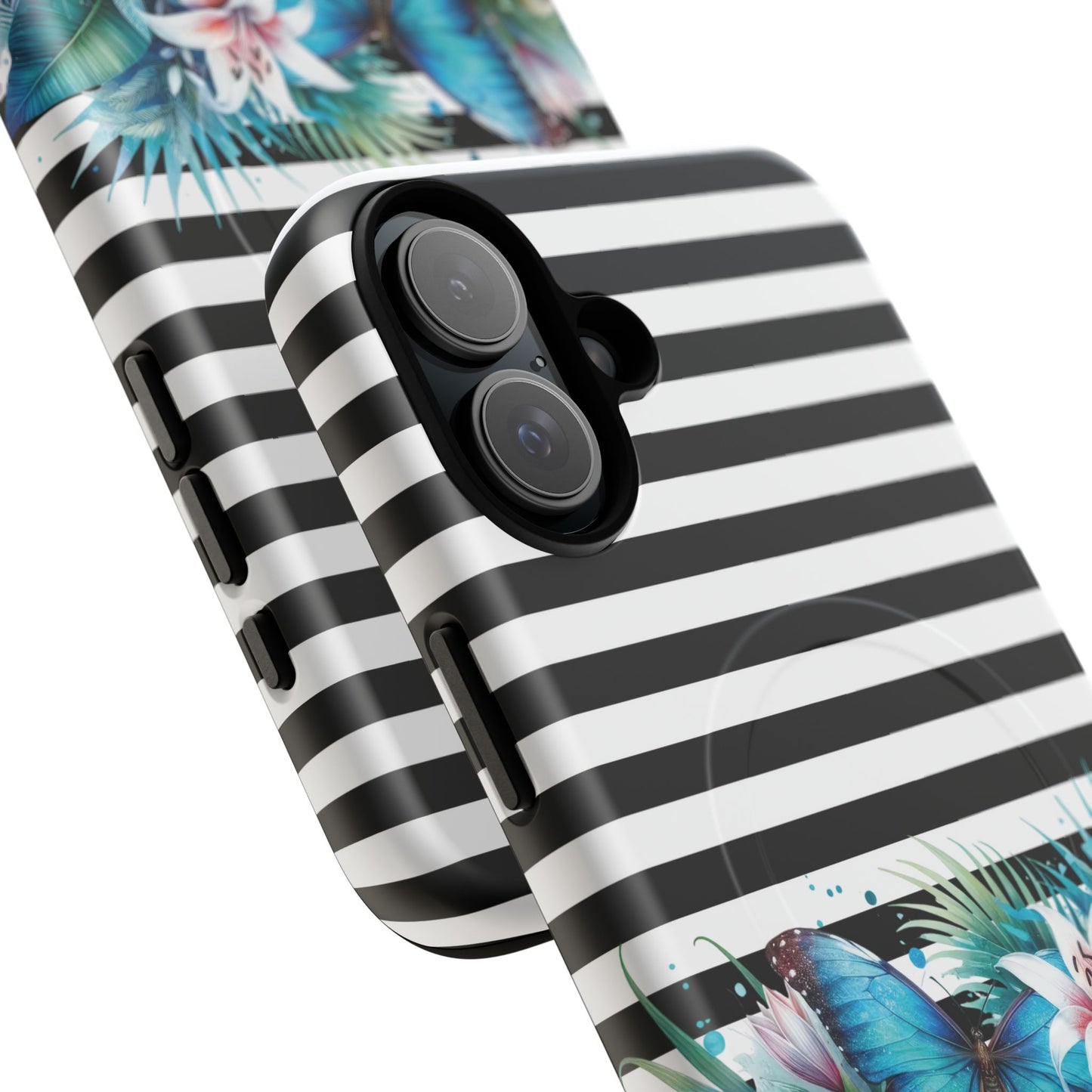 Wings of Wonder Tough iPhone Magnetic Case, Stylish Protection, Durable iPhone Cover, Butterfly Design Gift, Floral Case,Trendy Tech Accessory.