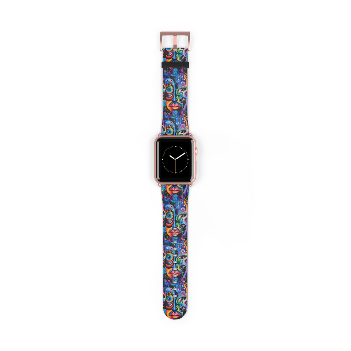 Psychedelic Visions Colorful Artistic Watch Band - Vibrant Design for Unique Style.