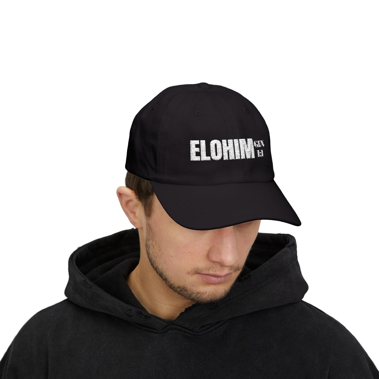Classic Embroidery Dad Cap with 'ELOHIM, GENESIS 1:1' - Faith-Based Hat, Casual Wear, Gift for Dad, Christian Accessory, Summer Fashion