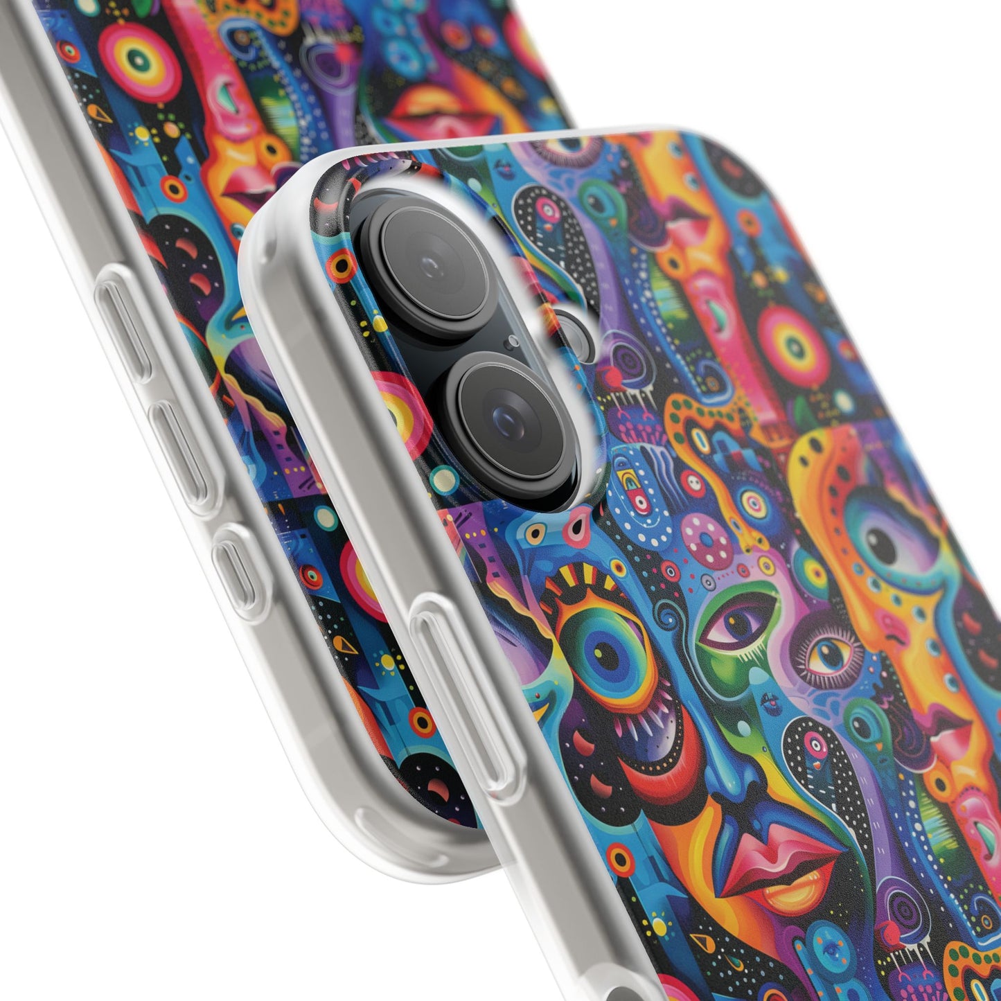 Psychedelic Visions Flexi iPhone and Samsung Case - Colorful Abstract Design.