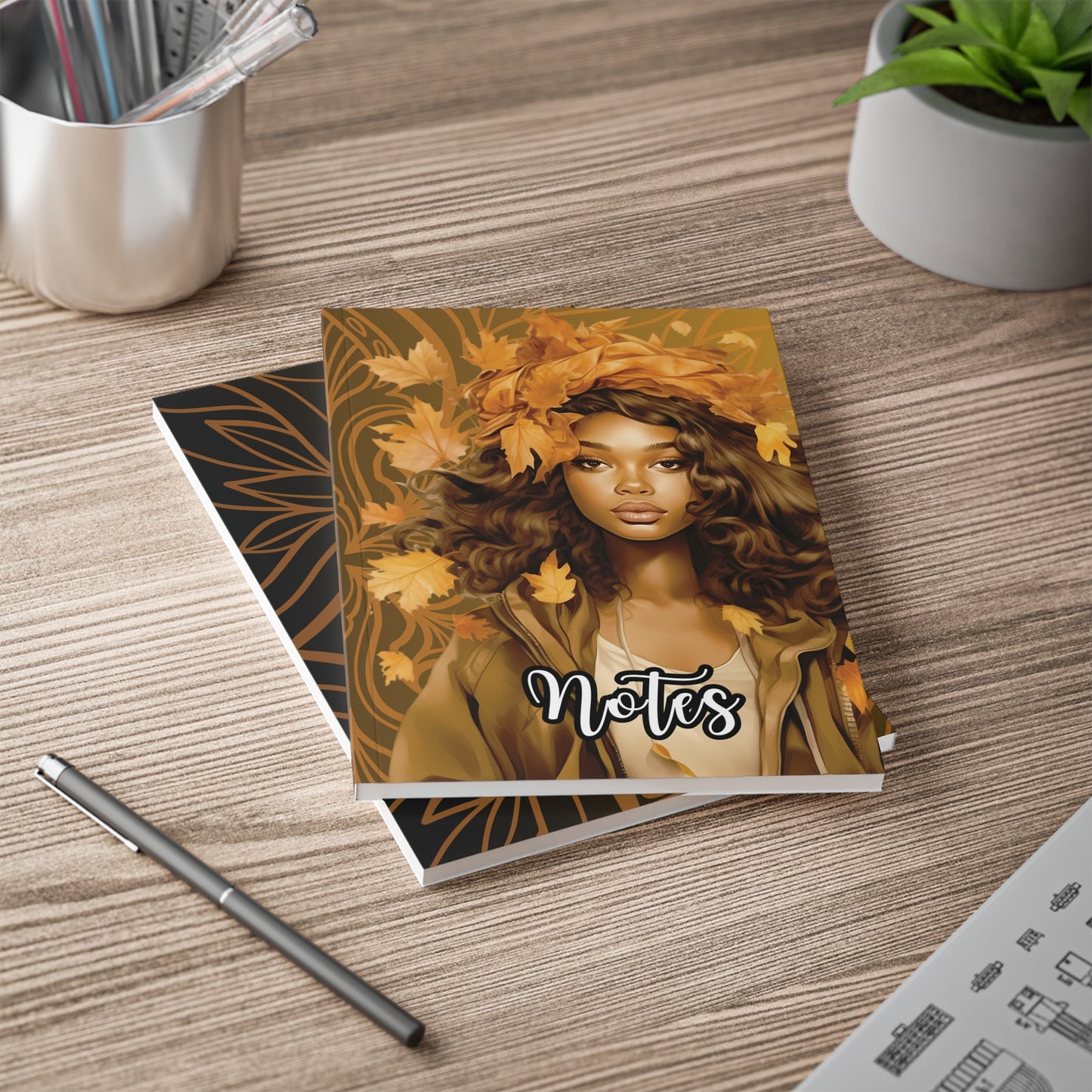 Bohemian A5 Softcover Notebook - Autumn Inspiration, Journal, Planner, Back to School, Gift for Writers, Notes