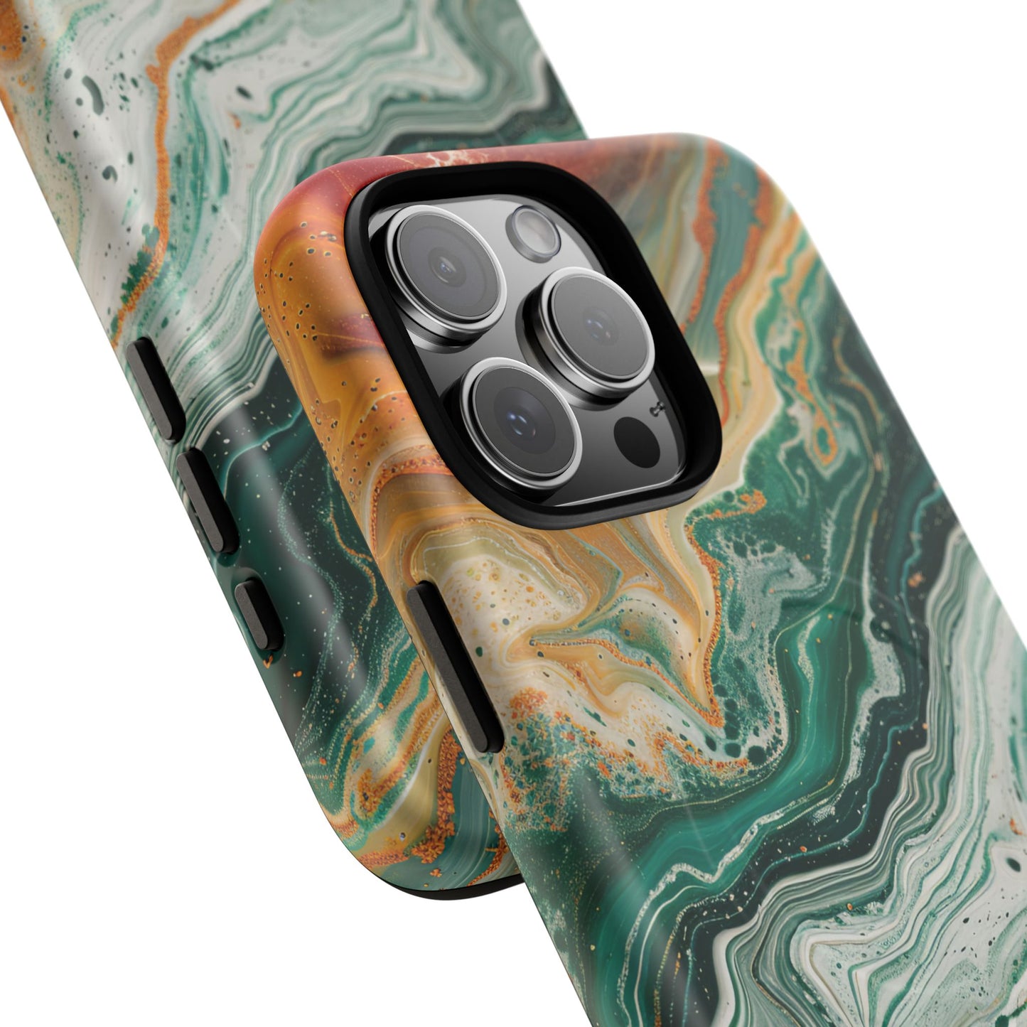 Stylish Tough Acrylic Magnetic iPhone Cases for Everyday Protection, Marble Design, Unique Gifts for Tech Lovers, Holiday Essentials