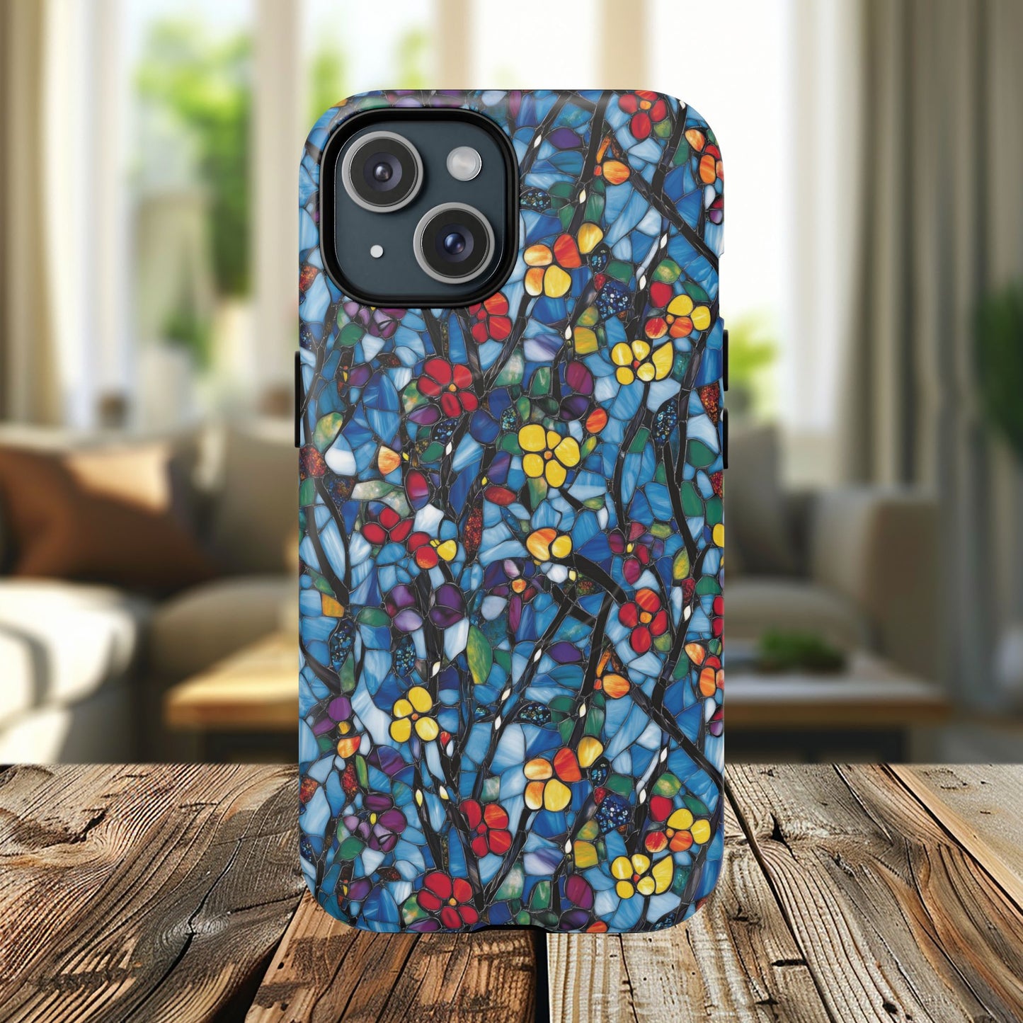 Colorful Floral Phone Case, Tough Magnetic Phone Cover, Durable Tech Accessory, Unique Gift for Her, Vibrant Smartphone Case