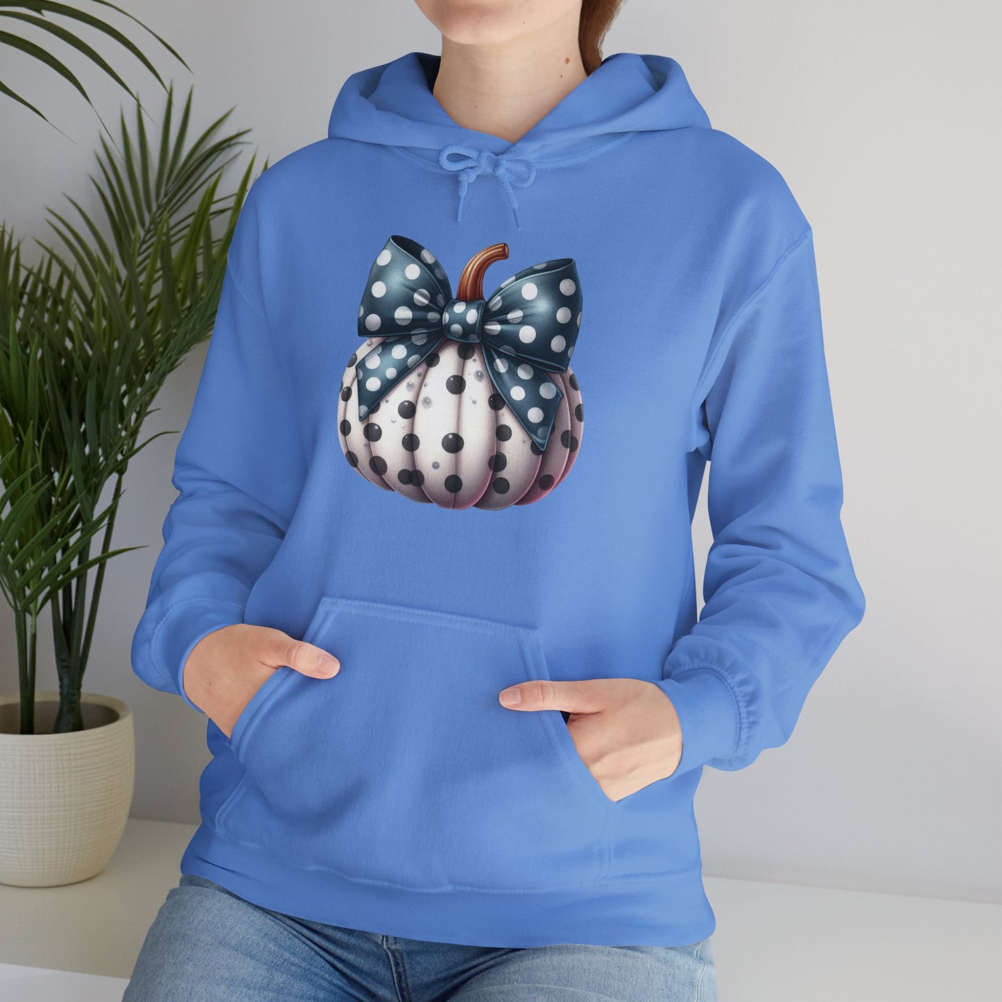 Polka Dot Pumpkin Charm Unisex Heavy Blend™ Hooded Sweatshirt