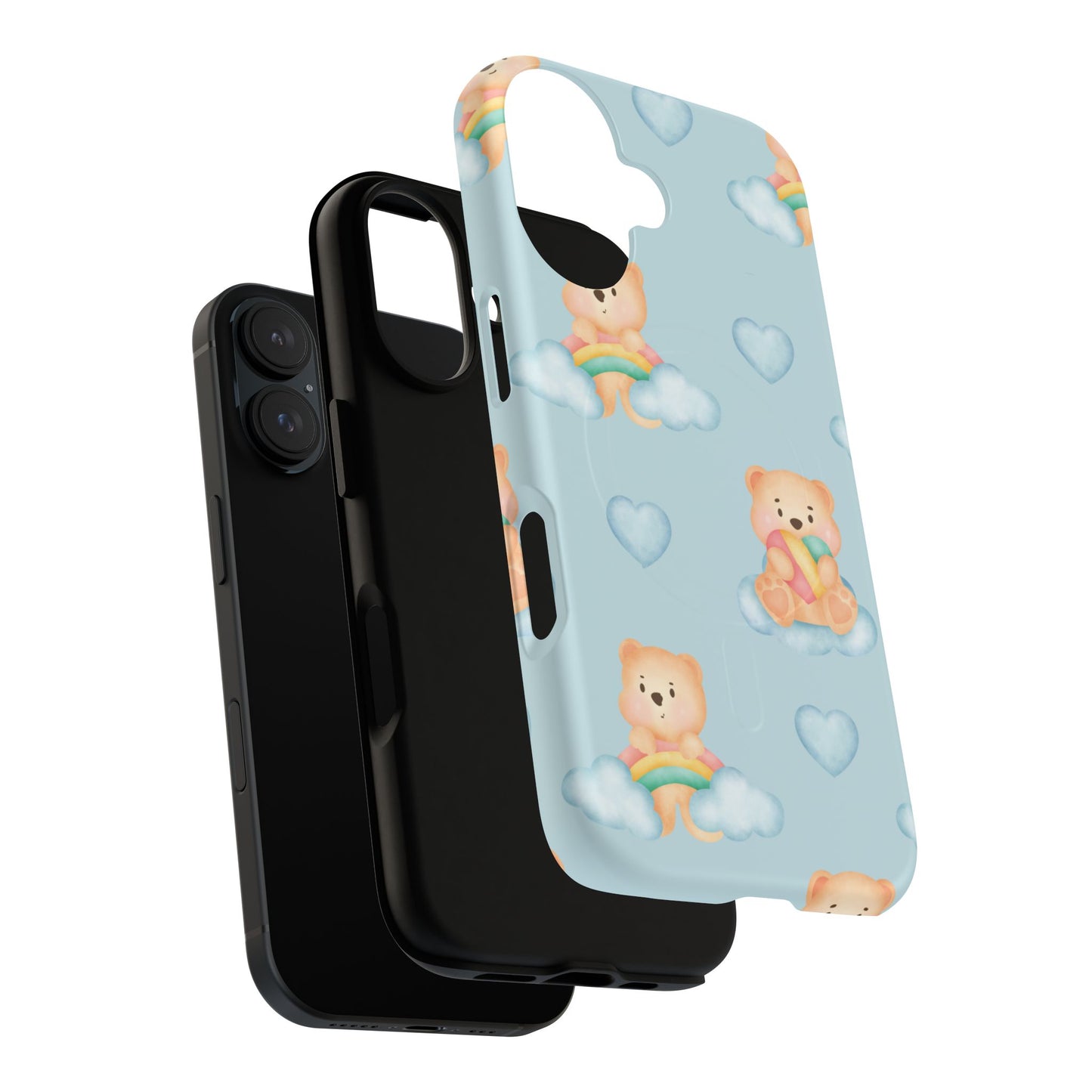 Cute Bear Magnetic iPhone Case, Kid-Friendly iPhone Cover, Stylish Cell Accessory, Gift for Kids, Durable Design for Any Occasion