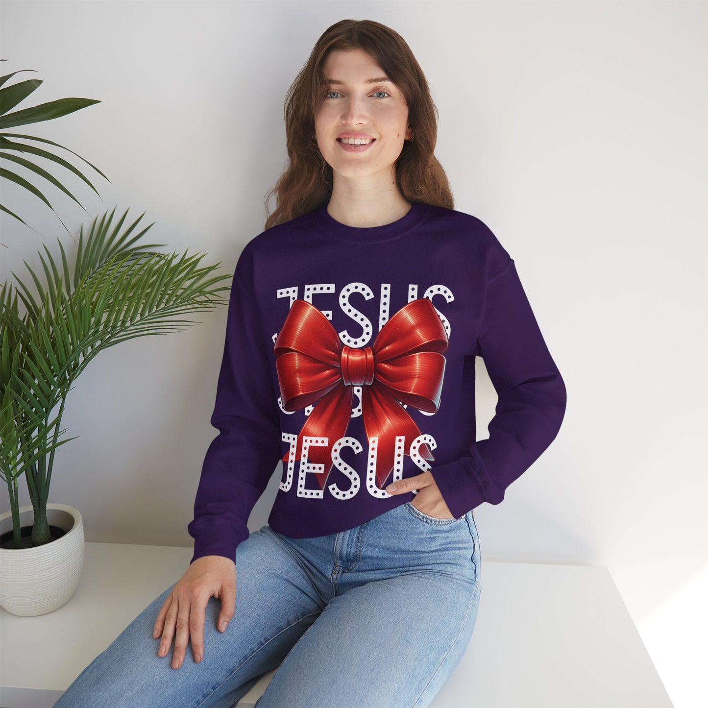 JESUS Unisex Heavy Gildan Blend™ Crewneck Sweatshirt.