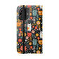 Whimsical Feline Garden iPhone and Samsung Flip Cases
