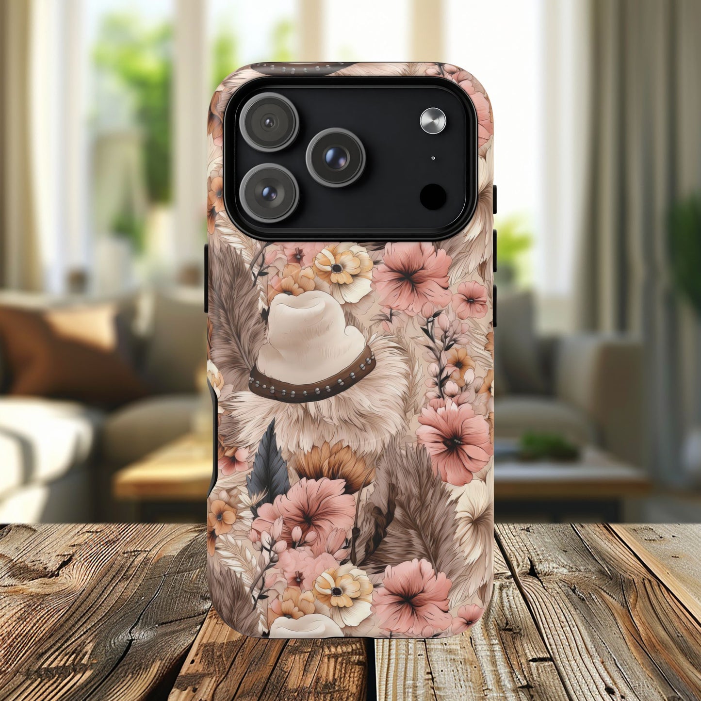 Western Boho Tough iPhone Magnetic Case - Bohemian Style, Durable Protection, Unique Gift, Trendy Accessory, iPhone Cover