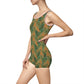 Brown Tropical Bliss Women's Vintage Swimsuit (AOP)