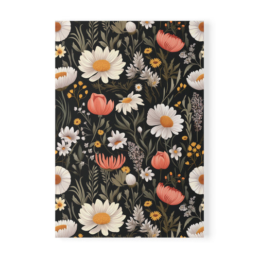 Blossom Elegance: Noir Garden Softcover Notebook, A5