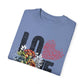 Romantic Floral Love T-Shirt | Unisex Garment-Dyed Tee for Couples